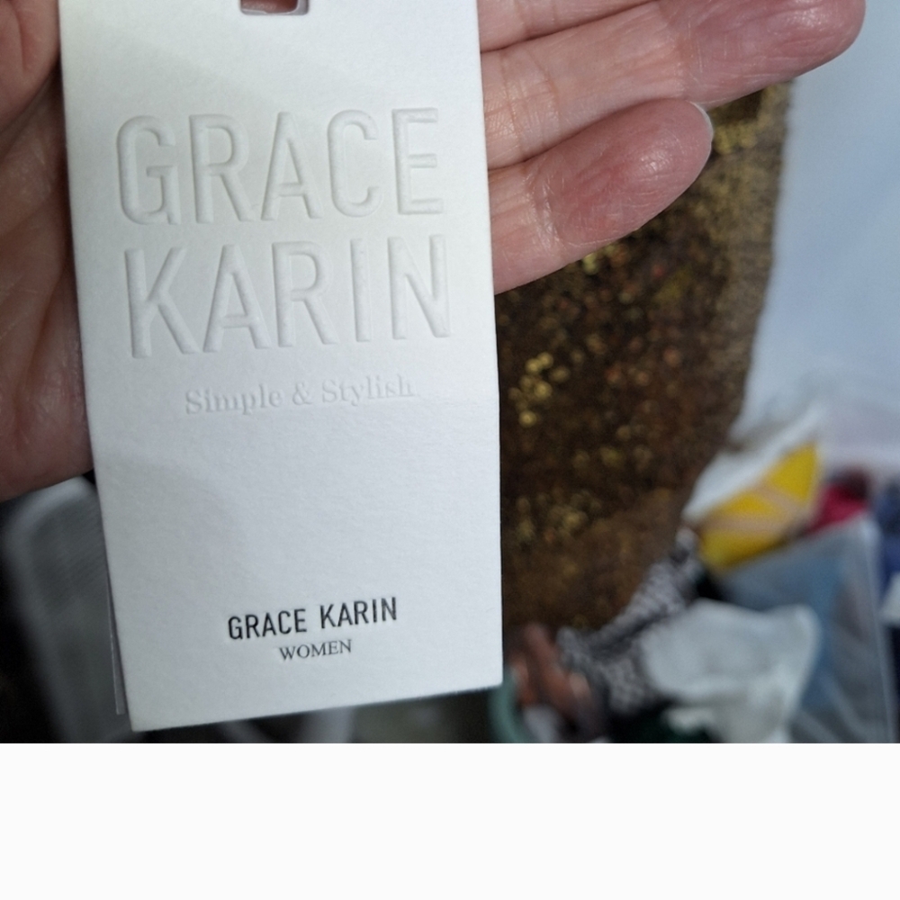 NEW!!! GRACE KARIN SPARKLE CAMI. SIZE SMALL - Picture 2 of 8